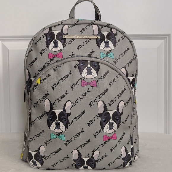 betsey johnson boston terrier backpack